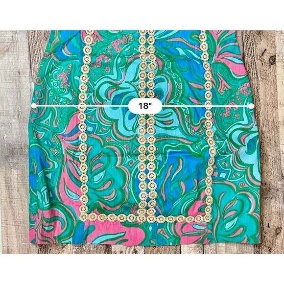 Lilly Pulitzer MacFarlane Gold Lace Multi Lilly Lounge sz 6 Shift Dress $198 - Picture 10 of 16